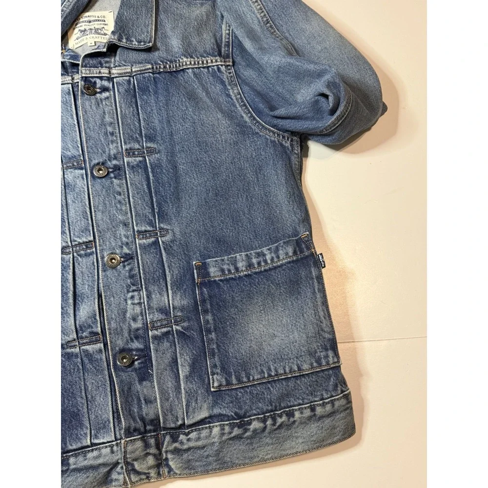 LEVIS Made And Crafted LMC Type II Worn Trucker Jacket Yanger Size Medium